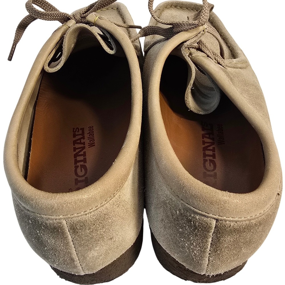 Clarks Originals Wallabee Men Sand Suede Moccasin Lace Up Crepe Sole Shoes - Picture 8 of 13